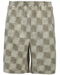 BREATH - Checkerboard-Pattern Terry-Cloth Shorts - Lyst