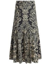 Ulla Johnson - Clarisse Midi-Rok Met Bloemenprint - Lyst