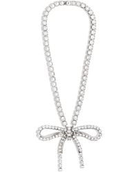 Balenciaga - Archive Ribbon Crystal-embellished Necklace - Lyst