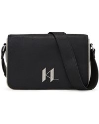 Karl Lagerfeld - K/plak Leather Messenger Bag - Lyst