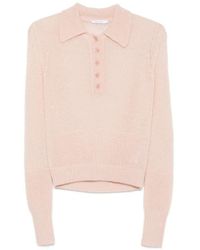 Patrizia Pepe - Mohair-Wool Blend Polo Top - Lyst