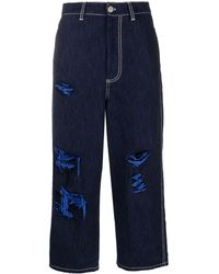 Femme Vêtements Jeans Pantalons capri et pantacourts Marble dyed denim cropped jeans Marni en coloris Neutre 