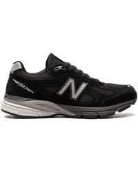 New Balance - Made In Usa 990v4 "black/silver" Sneakers Met Vlakken - Lyst