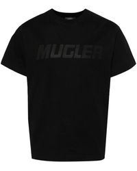 Mugler - T-Shirt mit Logo-Detail - Lyst