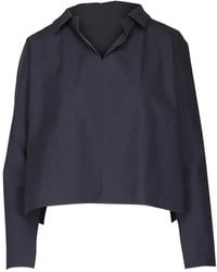 Peter Cohen - Cropped Long-Sleeve Blouse - Lyst