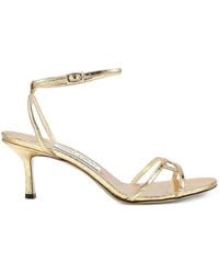 Jimmy Choo - 65Mm Leo Leather Ankle-Strap Sandals - Lyst