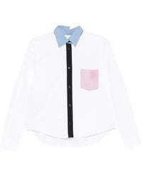 Marni - Contrast-Collar Patch-Pocket Shirt - Lyst