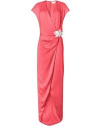 Genny - Vestido largo drapeado - Lyst