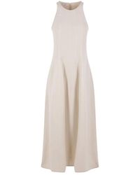 Brunello Cucinelli - Sleeveless Pleated Dress - Lyst