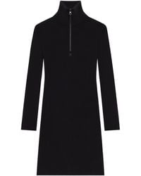 Courreges - Jersey Jurk Met Ritssluiting - Lyst