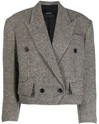 Pushbutton - Double-breasted Checked Jacket - Lyst