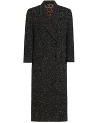 Dolce & Gabbana - Herringbone-Pattern Double-Breasted Coat - Lyst
