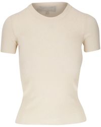 Nili Lotan - Hettie Ribbed Silk T-Shirt - Lyst
