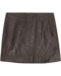 Remain - Leather Zip-Front Mini Skirt - Lyst