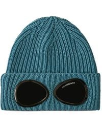 C.P. Company - goggle-detail Ribbed-wool Beanie Hat - Lyst