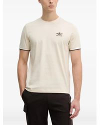 Aeronautica Militare - Logo-Embroidered Tipped-Trim T-Shirt - Lyst