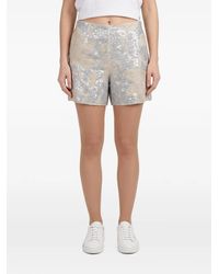 Brunello Cucinelli - Sequin-Embellished Floral-Embroidered Shorts - Lyst