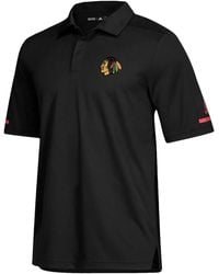 adidas - Chicago Blackhawks Gameday Short-Sleeve Polo - Lyst