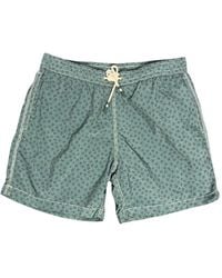 Hartford - Geometric-Print Drawstring Swim Shorts - Lyst