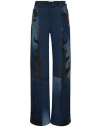 Marine Serre - Vaqueros Con Diseño Patchwork - Lyst