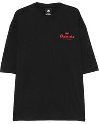 Willy Chavarria - X Adidas Logo-Print Rose-Print T-Shirt - Lyst