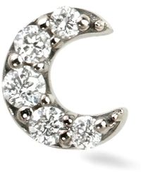 Lark & Berry - 14Kt Mini Moon Diamond Stud Earring - Lyst