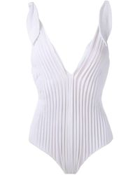 Adriana Degreas Texturierter Badeanzug - Weiß