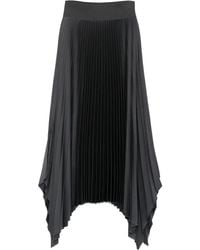 JOSEPH - Pleated Asymmetric-Hem Midi Skirt - Lyst