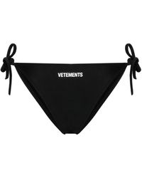 Vetements - Logo-Print Tied Bikini Bottom - Lyst