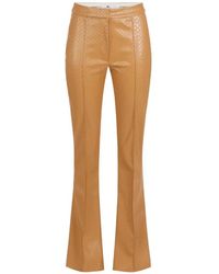 Elisabetta Franchi - Fish-Scale-Pattern Boot-Cut Trousers - Lyst