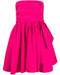 Pinko - Gathered-detail Strapless Dress - Lyst