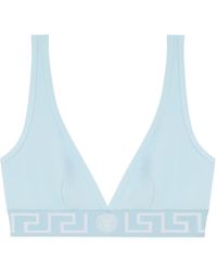 Versace - Greca-Border Triangle Bralette - Lyst