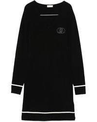 Liu Jo - V-Neck Logo-Embellished Dress - Lyst