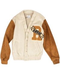 Rhude - /Tan" Suede Bomber Jacket - Lyst