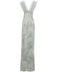 Gemy Maalouf - Embellished V-Neck Maxi Dress - Lyst