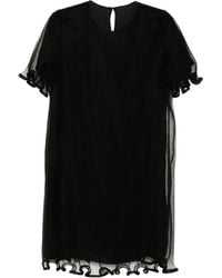 JNBY - Kurzärmeliges Mesh-Kleid Mit Falten - Lyst