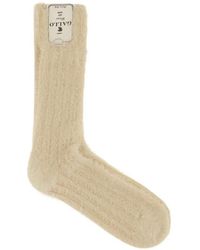 Gallo - Cable-Knit Fuzzy Socks - Lyst
