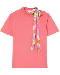 PUCCI - T-Shirt With Scarf Detail - Lyst
