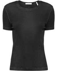 Helmut Lang - Gefärbtes Shrunken T-Shirt - Lyst