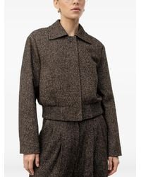 BOSS - Veste Bomber En Tissu À Chevrons - Lyst
