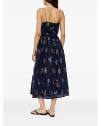 Stella Nova Organic Cotton Embroidered Midi Dress in Blue | Lyst UK Stella Nova Organic Cotton Embroidered Midi Dress in Blue | Lyst UK