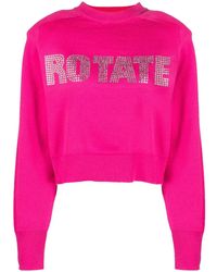 ROTATE BIRGER CHRISTENSEN - Firm Sweater With Logo - Lyst