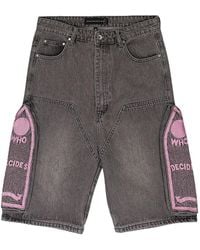 Who Decides War - Denim Sorts Met Borduurwerk - Lyst