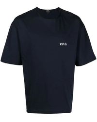 A.P.C. - Logo-Print Short-Sleeve T-Shirt - Lyst