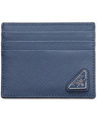 Prada - Porte-Cartes En Cuir Saffiano - Lyst