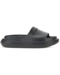 Emporio Armani - Logo-Detail Flat Sandals - Lyst