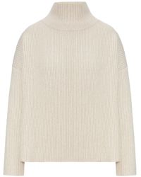 Max Mara - Ribbed-Knit High-Neck Sweater - Lyst