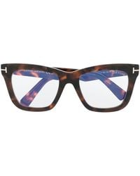 Tom Ford - Tortoiseshell Logo-Arm Glasses - Lyst