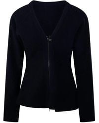 Nude - Ribbed-Knit Zip-Up Cardigan - Lyst