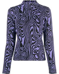 Moschino - Graphic-print Roll-neck Jumper - Lyst